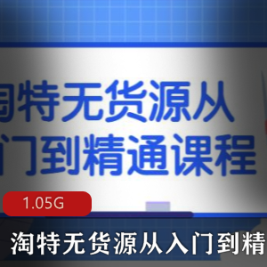 （淘特无货源从入门到精通）教程